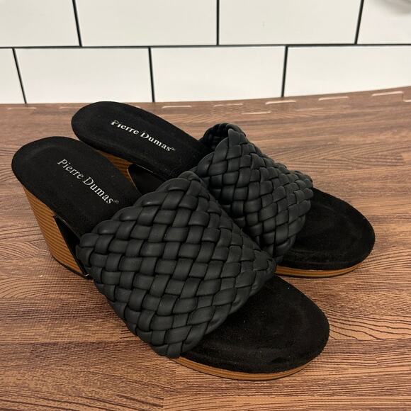 Pierre Dumas Faux Leather Braided platform Slip On Shoes Women’s Size 9 - Picture 1 of 6